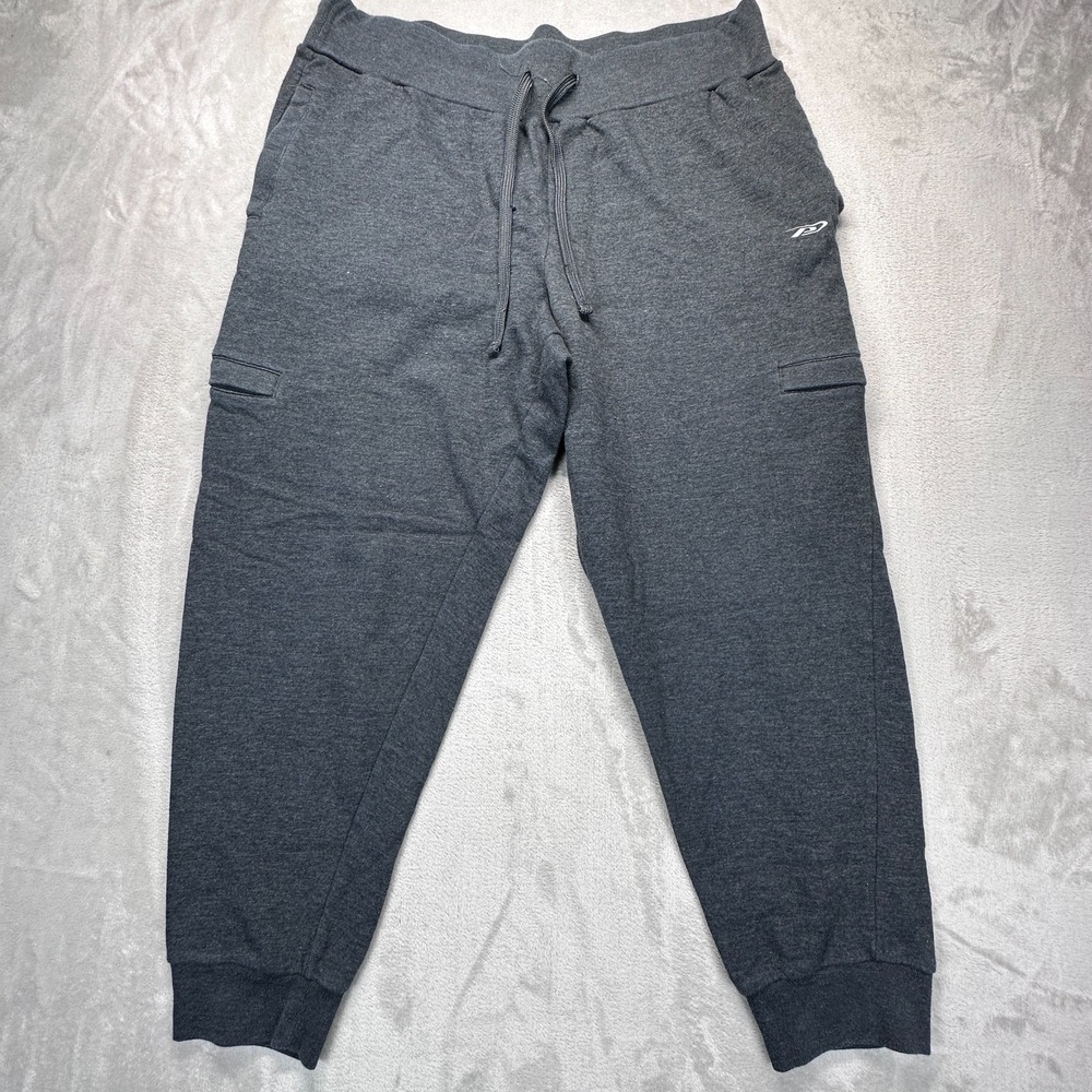 Pro Player Jogger Sweatpants Mens XL Dark Gray Cotton Drawstring Tapered Leg